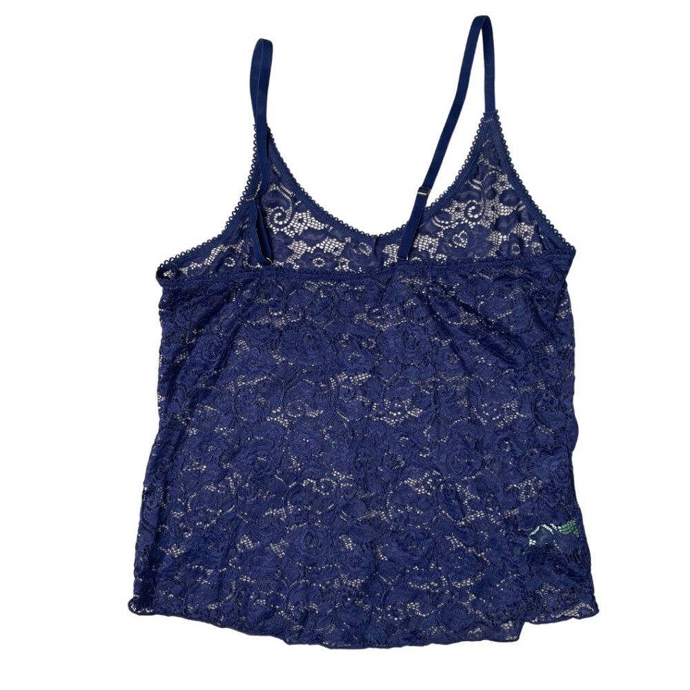 NWT Honeydew Intimates Navy Blue Twilight Lace See Through Margo Cami, Medium